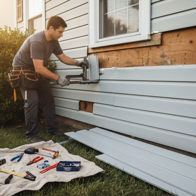Our team working on Siding Service projects in Cullman, AL